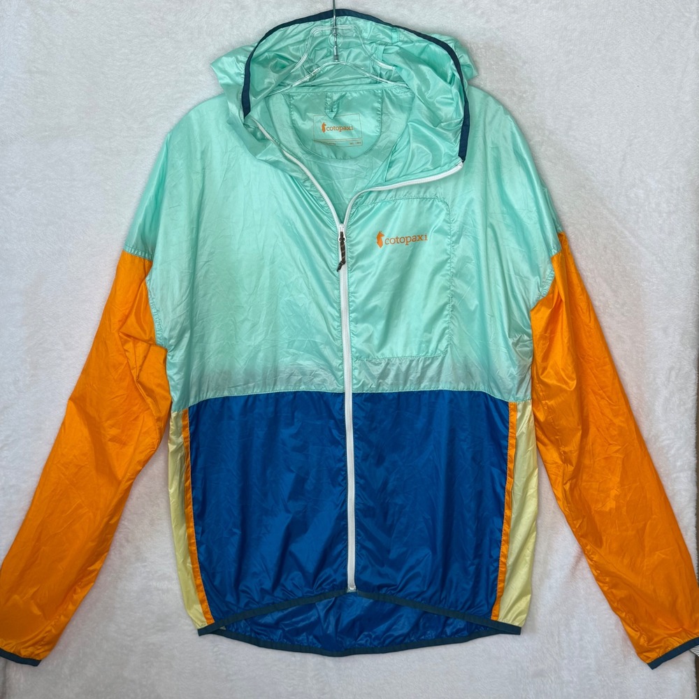 Cotopaxi Teal Blue Teca Full Zip Windbreaker Jacket Packable Unisex W/L or M/M